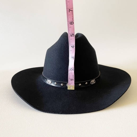 Wool Felt Cowboy Hat Western Ranch Rodeo Festival Costume Black 7 WPL 5923 USA - Picture 12 of 15